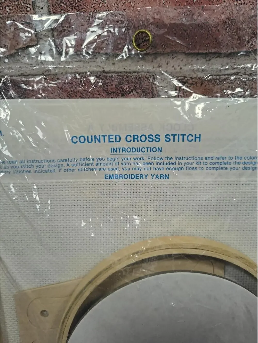 Needle Magic Stitch N Time Cross Stitch Cow Clock Kit Hoop Stand New Sealed